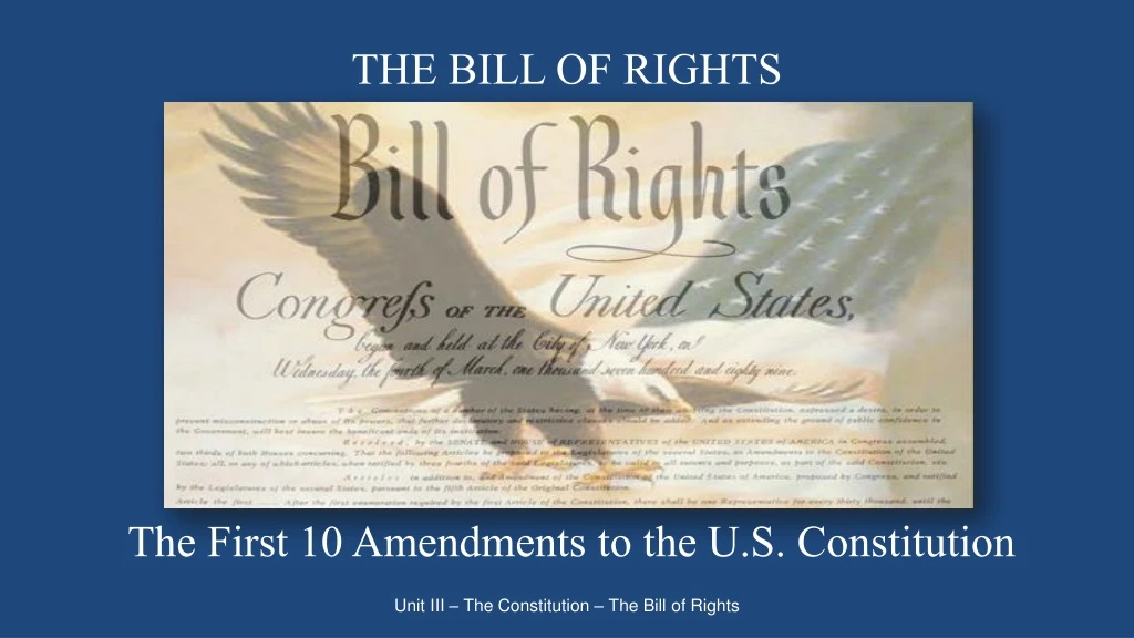 the first 10 amendments to the u s constitution