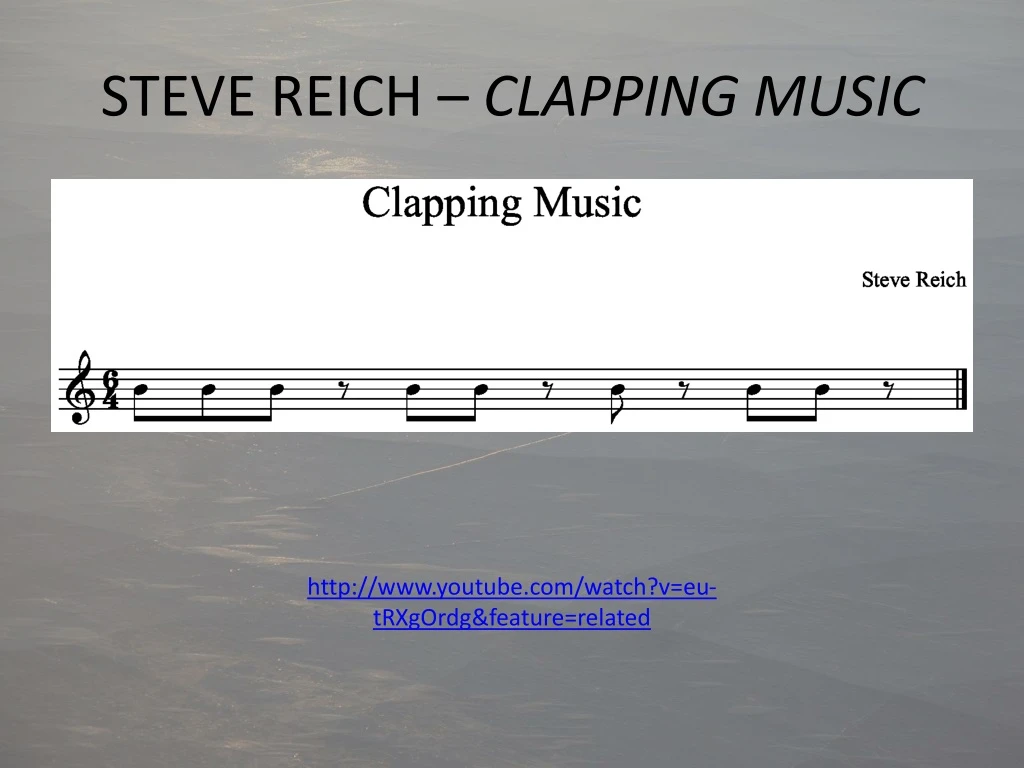 steve reich clapping music