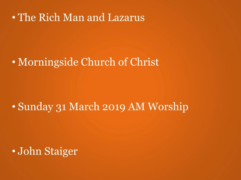 the rich man and lazarus morningside church