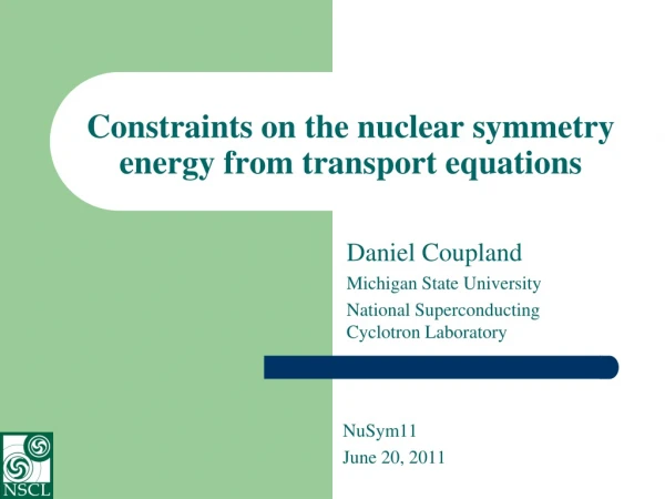 Constraints on the nuclear symmetry energy from transport equations