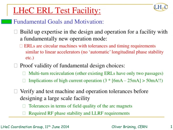 LHeC ERL Test Facility: