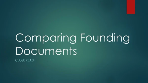 Comparing Founding Documents