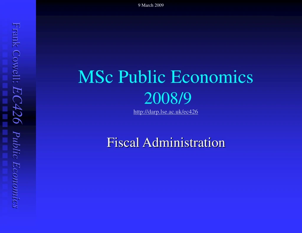 msc public economics 2008 9 http darp lse ac uk ec426