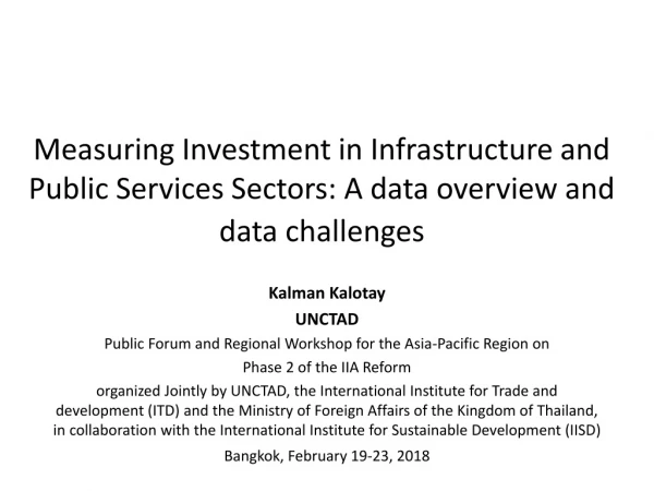 Kalman Kalotay UNCTAD Public Forum and Regional Workshop for the Asia-Pacific Region on