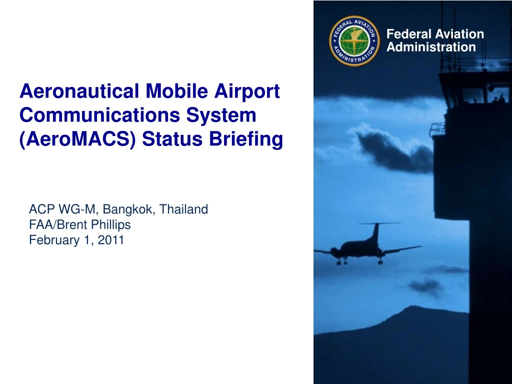 aeronautical mobile airport communications system aeromacs status briefing