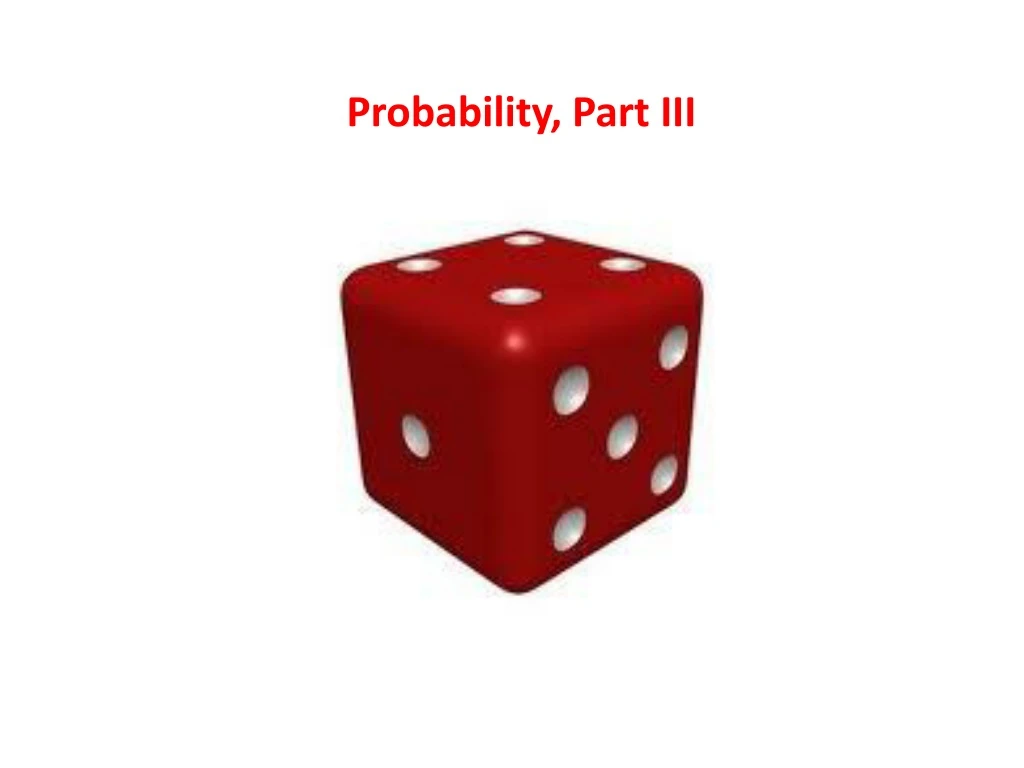 probability part iii