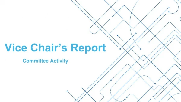 Vice Chair’s Report