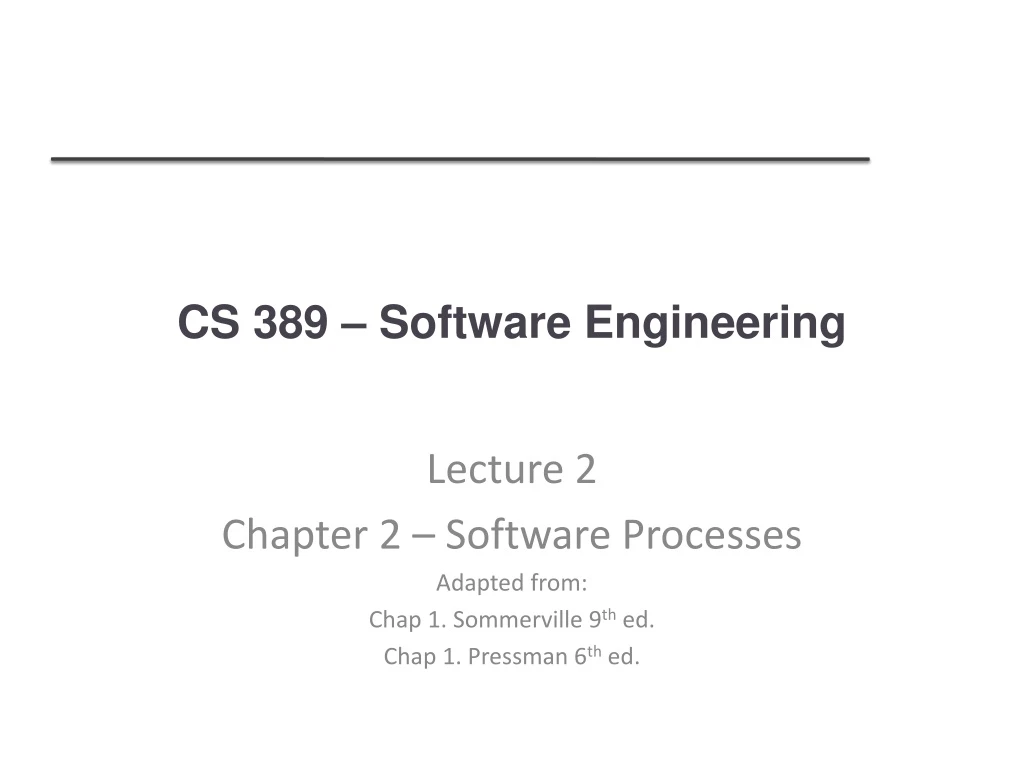 cs 389 software engineering