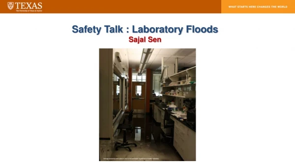 Safety Talk : Laboratory Floods Sajal Sen