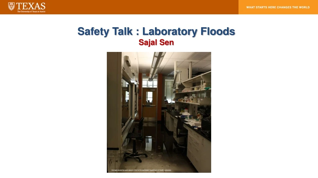 safety talk laboratory floods sajal sen