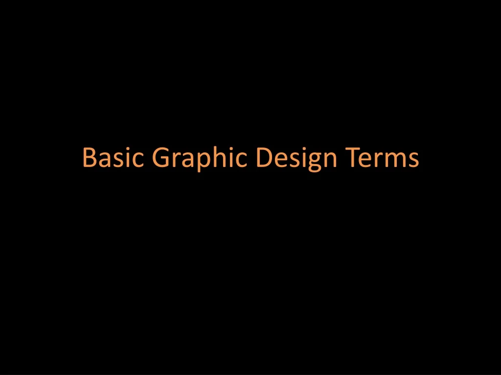 basic graphic design terms