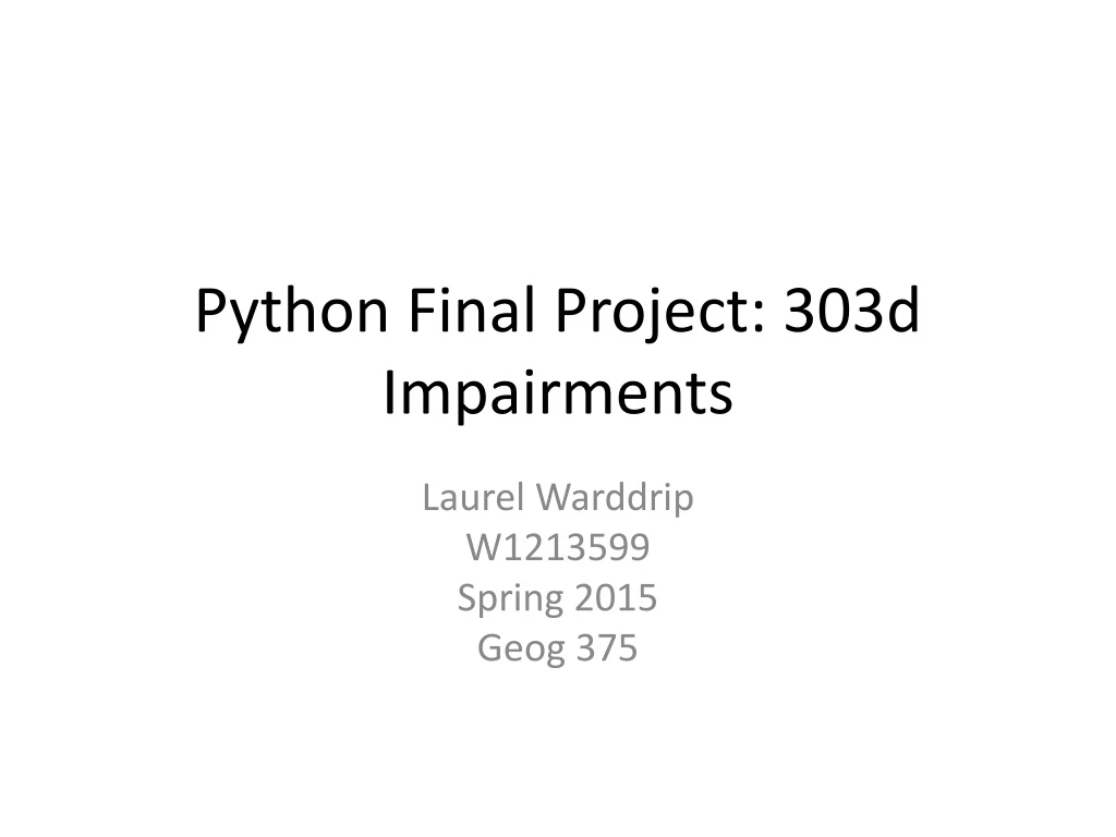 python final project 303d impairments