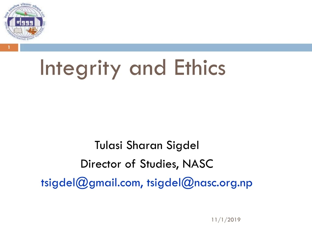 integrity and ethics