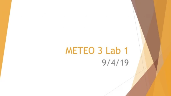 METEO 3 Lab 1