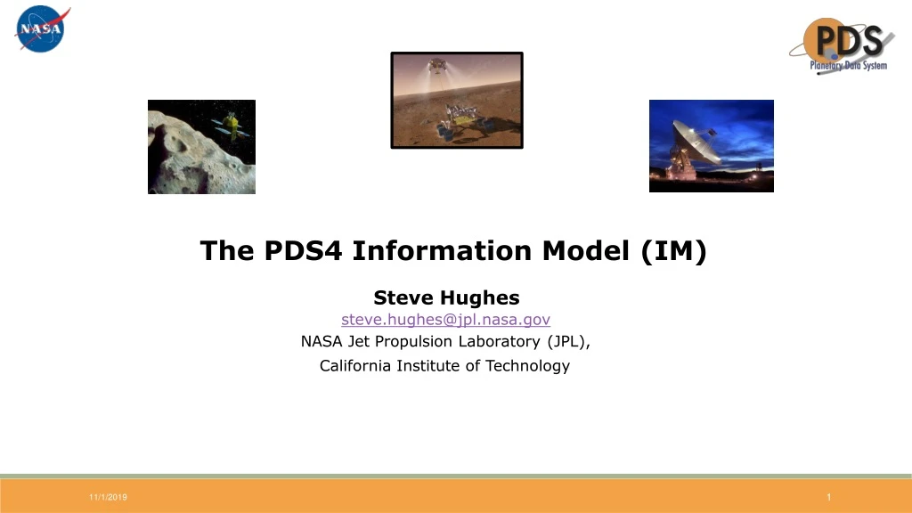 the pds4 information model im steve hughes steve