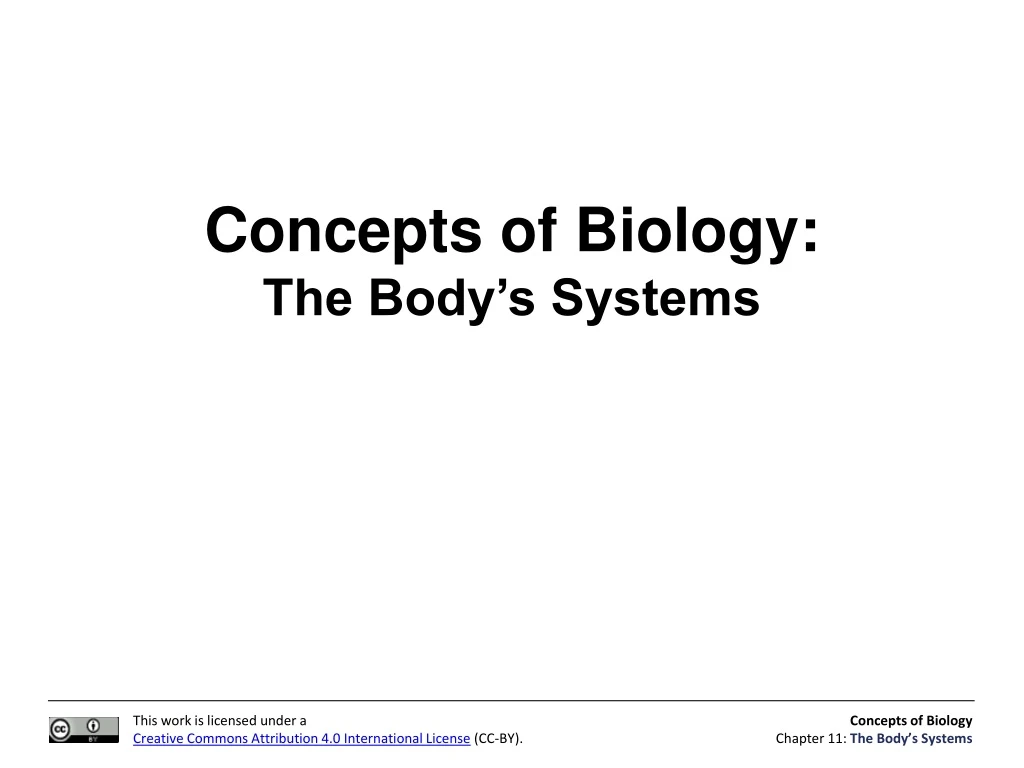 concepts of biology the body s systems
