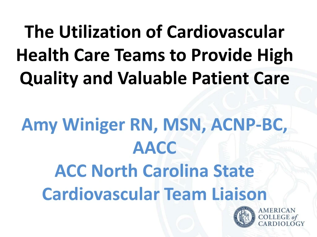 the utilization of cardiovascular health care