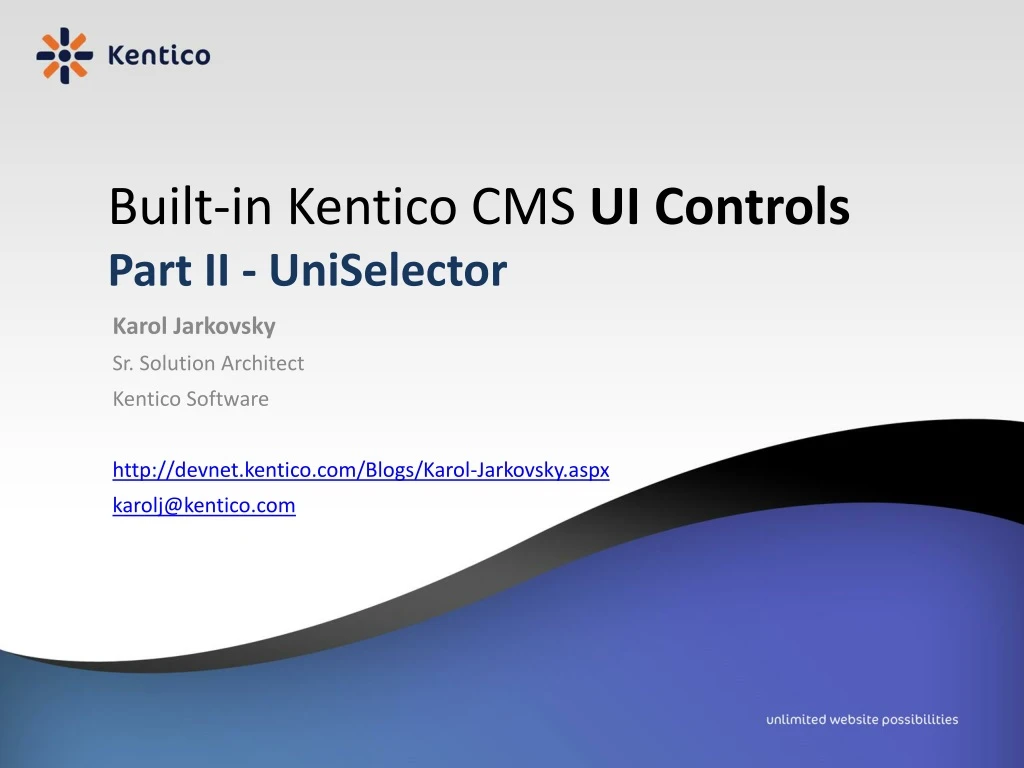 built in kentico cms ui controls part