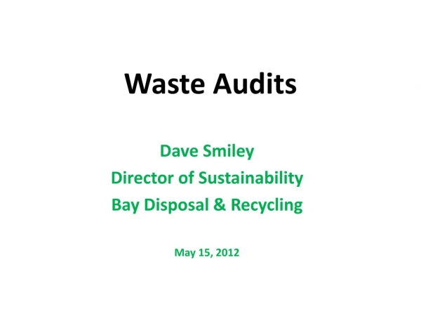 Waste Audits