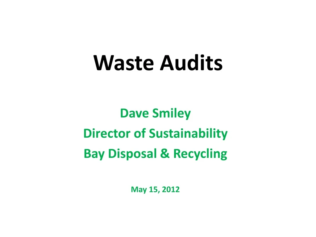 waste audits