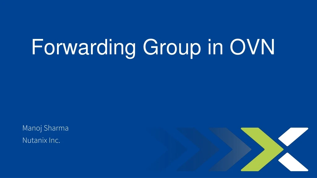 forwarding group in ovn