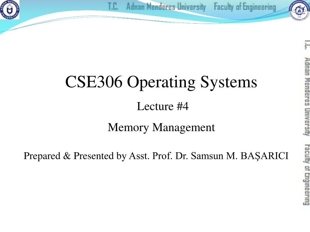 cse306 operating systems lecture 4 memory