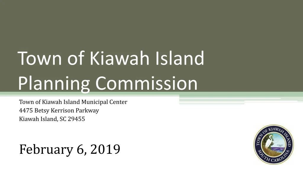 town of kiawah island planning commission