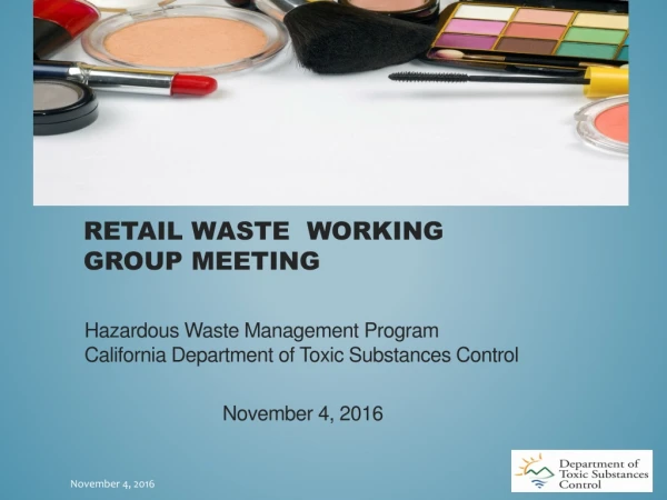 Retail Waste Working Group meeting