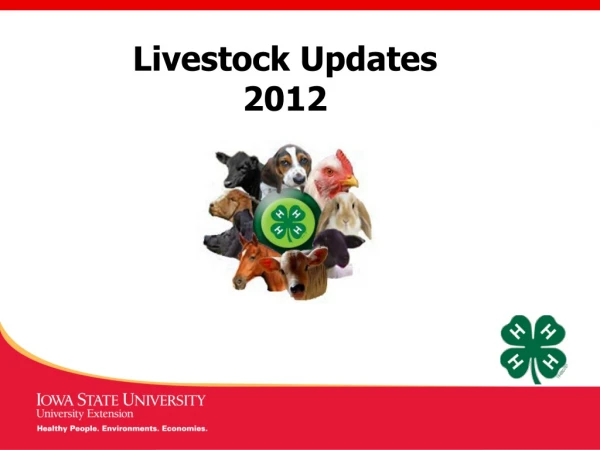 Livestock Updates 2012