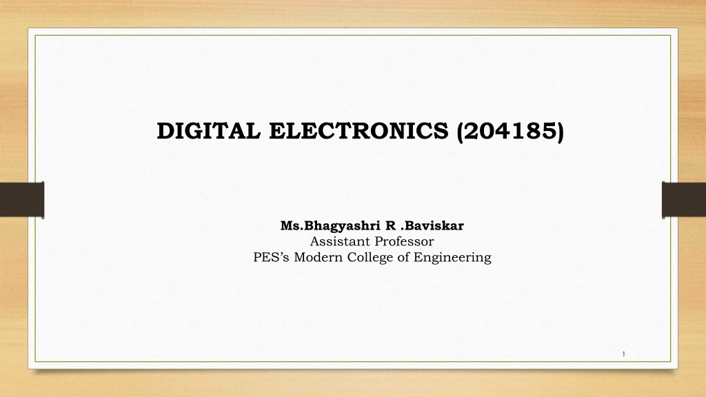 digital electronics 204185