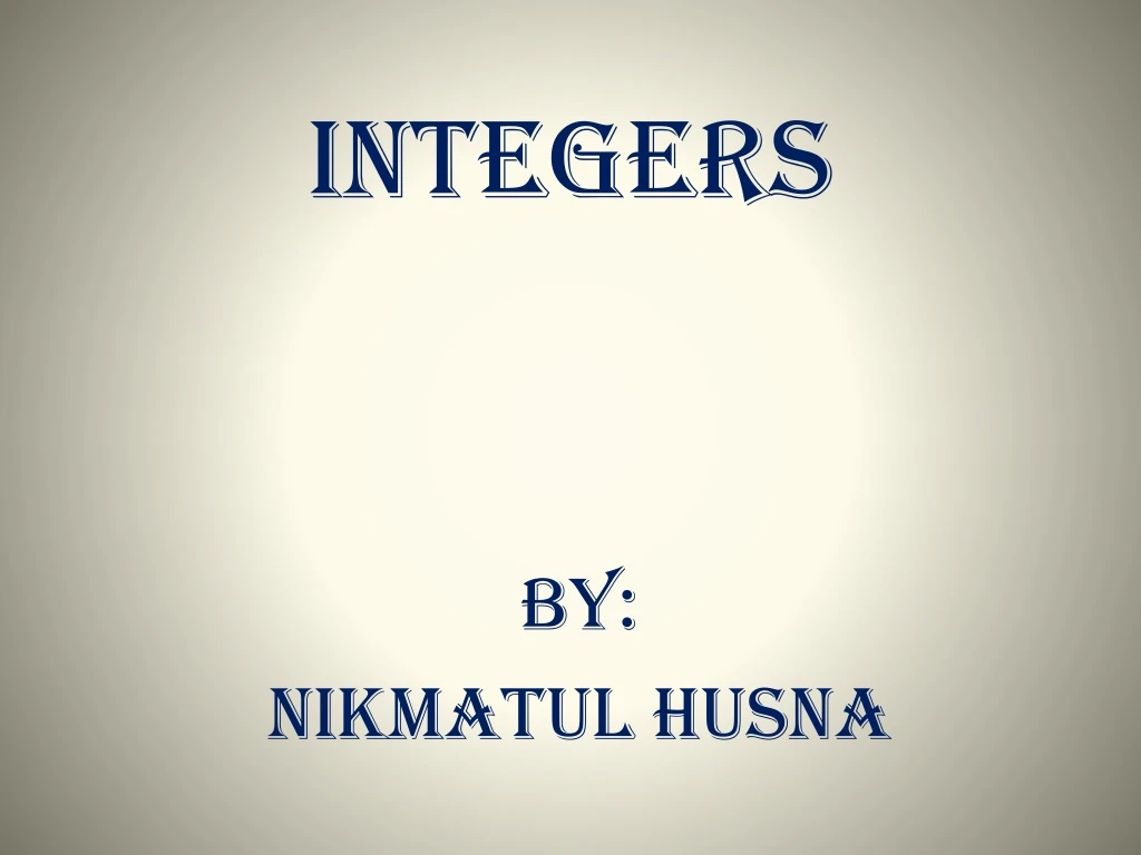 integers