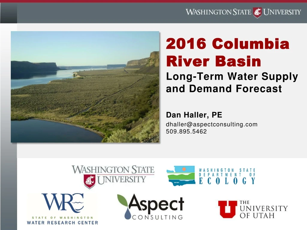 2016 columbia river basin long term water supply and demand forecast