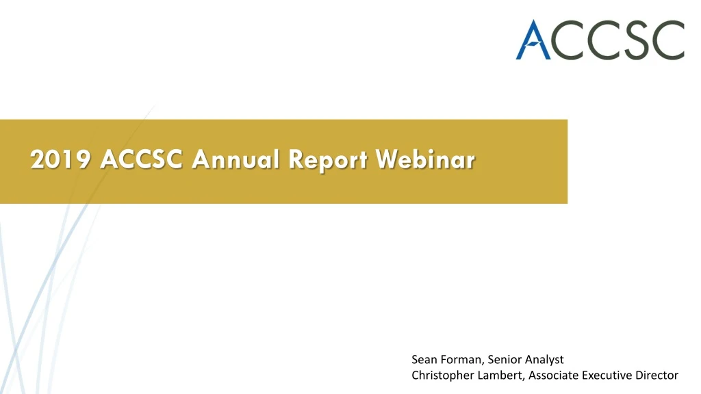 2019 accsc annual report webinar