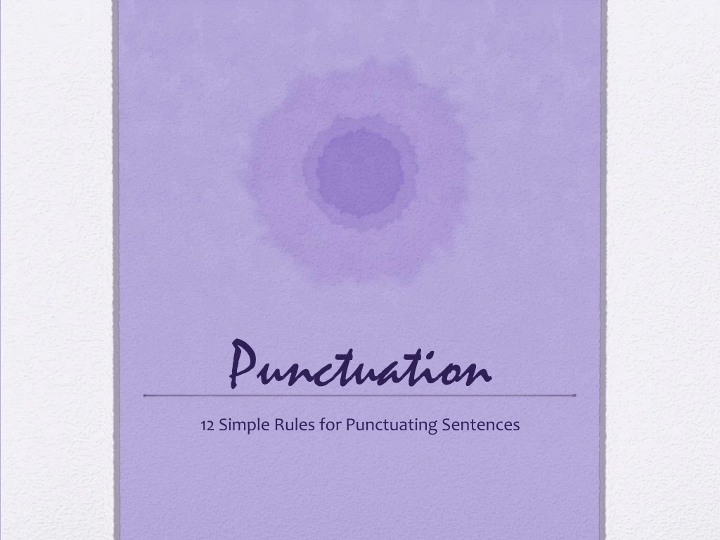 punctuation