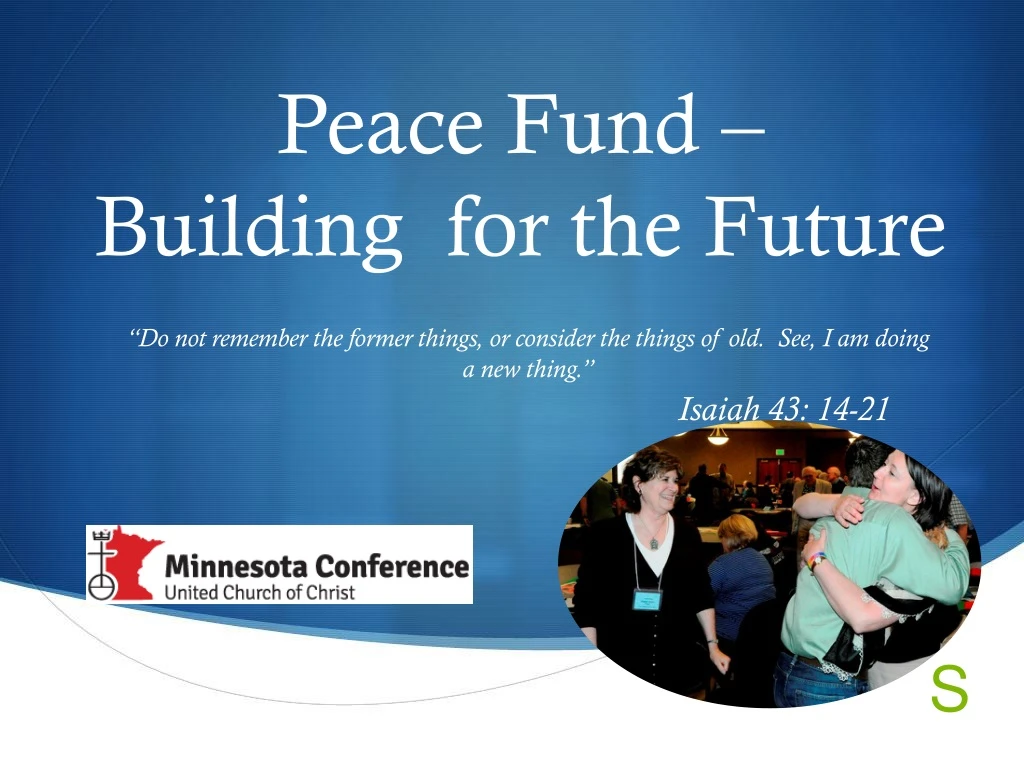 peace fund building for the future