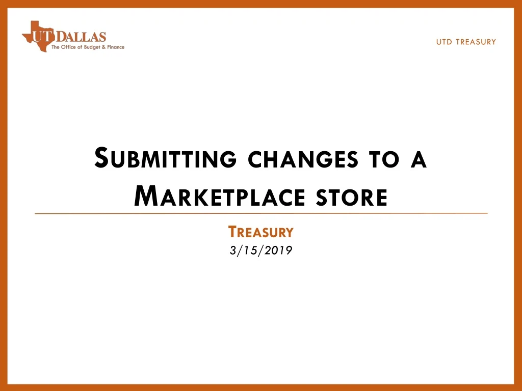 submitting changes to a marketplace store