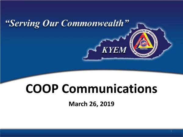 COOP Communications March 26, 2019