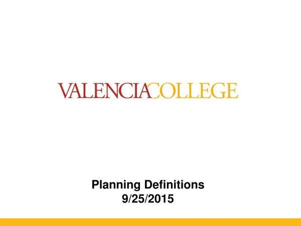 Planning Definitions 9/25/2015