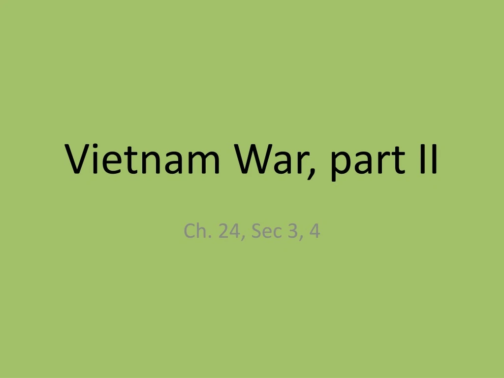 vietnam war part ii