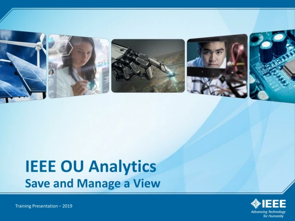 IEEE OU Analytics Save and Manage a View