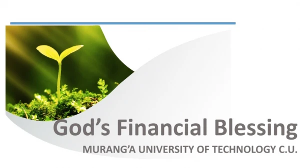 God’s Financial Blessing