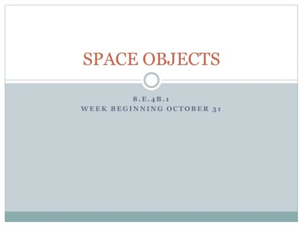 SPACE OBJECTS
