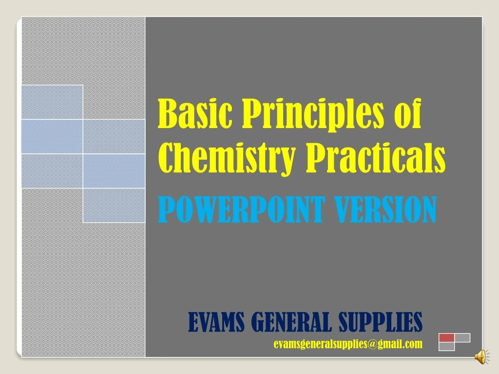 basic principles of c hemistry practicals