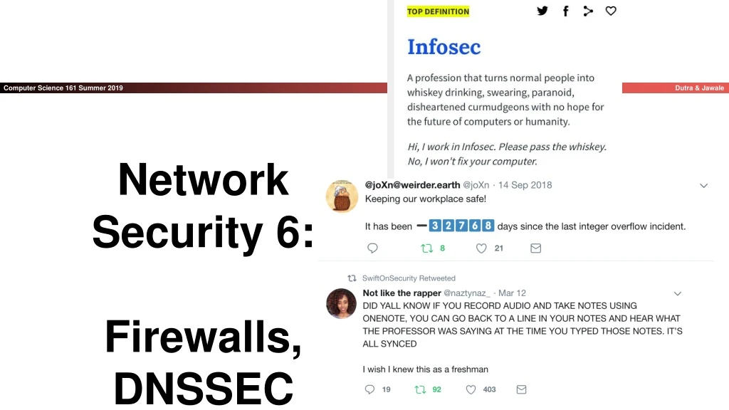 network security 6 firewalls dnssec