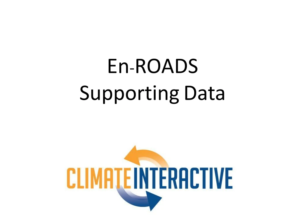 en roads supporting data