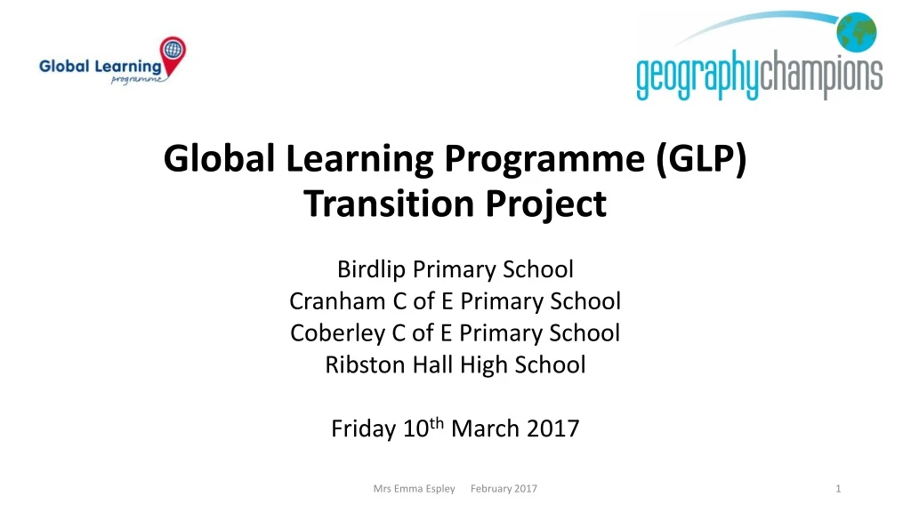 global learning programme glp transition project