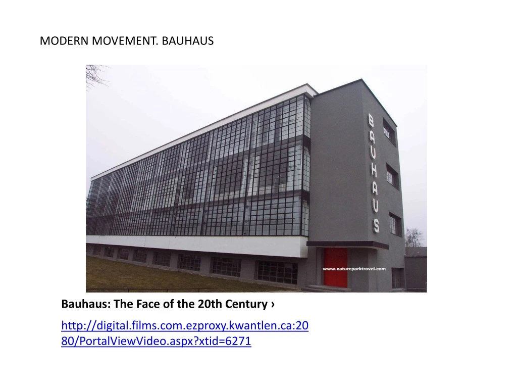 modern movement bauhaus