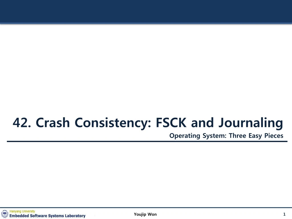 42 crash consistency fsck and journaling