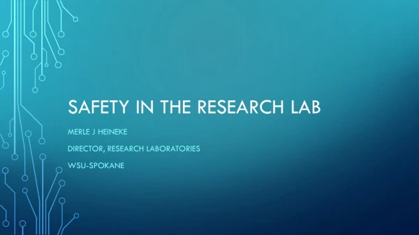 safety in the research lab