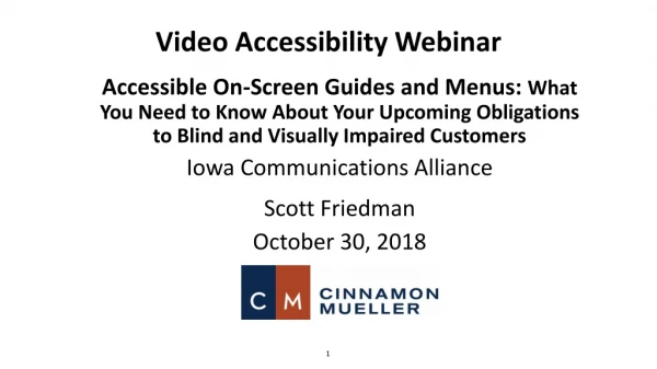 Video Accessibility Webinar